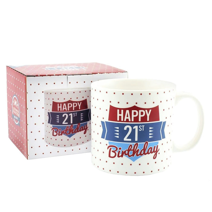 21st Birthday Mug Jumbo Size Image Front