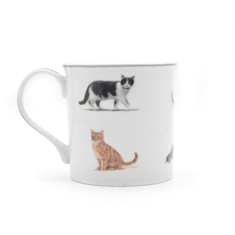 Cats Mug Fine China Ceramic Purrfect Friends Left Side