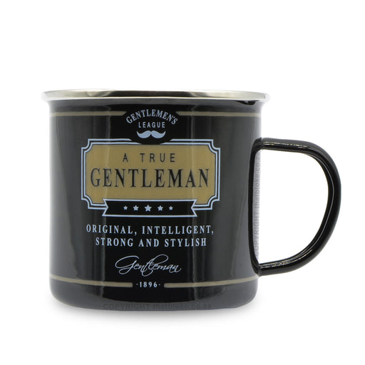 Gentlemen's Tin Gift Mug for Men Original Intelligent Strong Stylish
