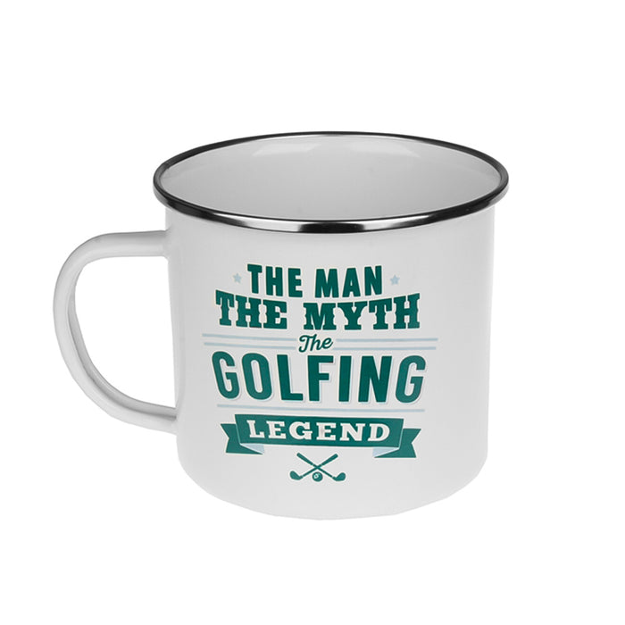 Men's Gift Mug Tin The Man The Myth The Golfing Legend