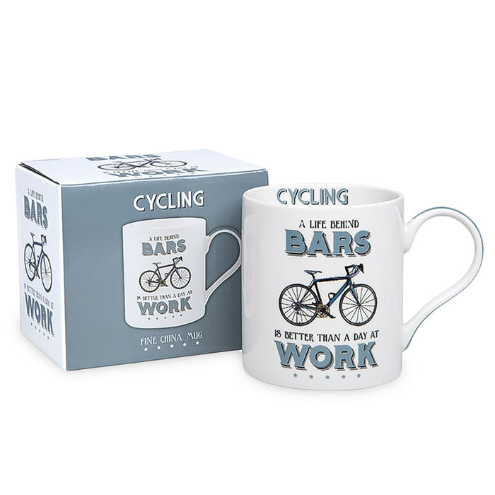 Cycling Mug Boxed A Life Behind Bars Is Better Than A Day At Work