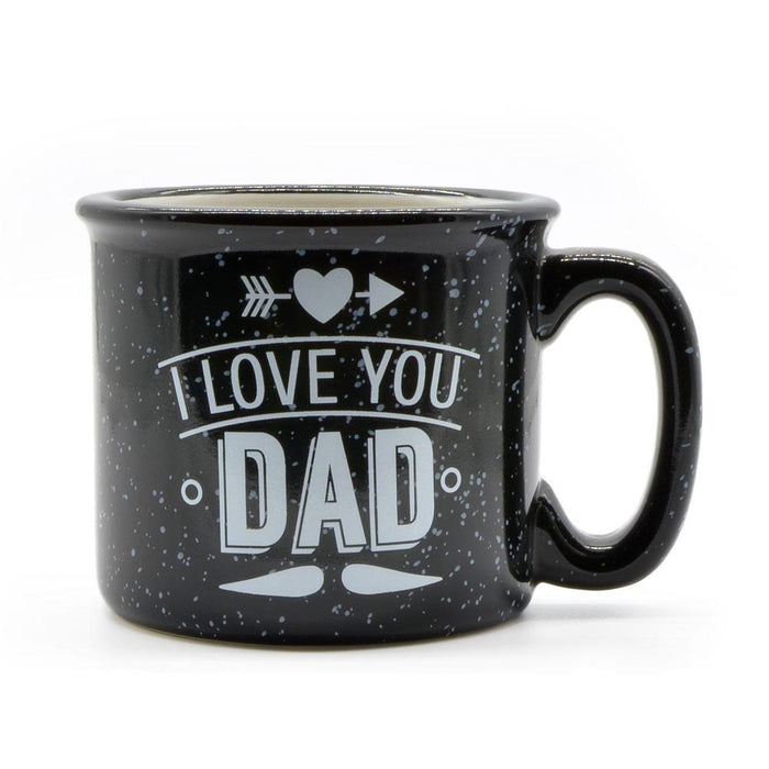 I Love You Dad Mug Black With Grey Texture Ceramic Image Front