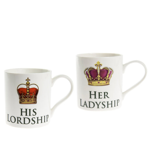 His Lordship Her Ladyship Mug Set Red Image Front