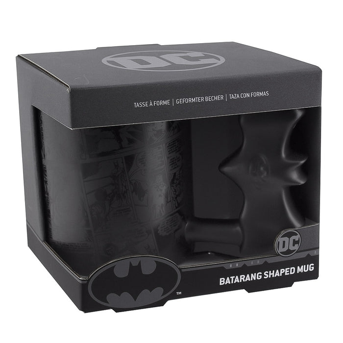 Batarang Barman Mug Black Superhero DC Comics With Box