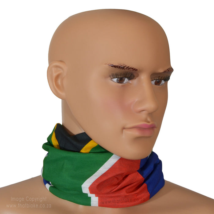 South African Flag Bandana Multi-Functional Buff Image On Neck