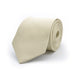 Cream Beige Neck Tie For Men Stripe Patterned Polyester Front View
