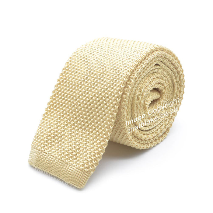 Beige Tie Knitted Polyester