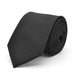 Black Neck Tie For Men Patterned Polyester Narrow