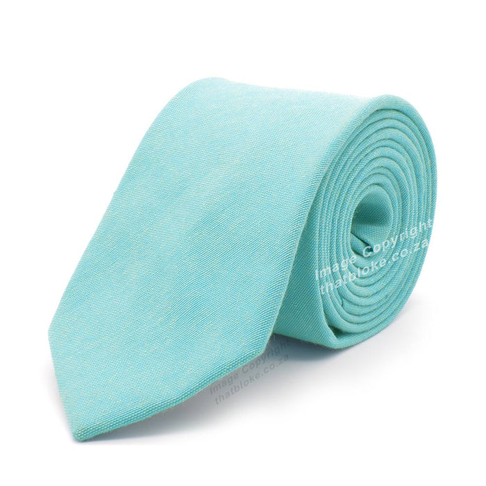 Slim Aqua Blue Tie Matt polyester