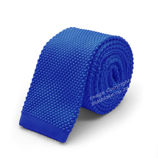 Royal Blue Tie knitted Polyester