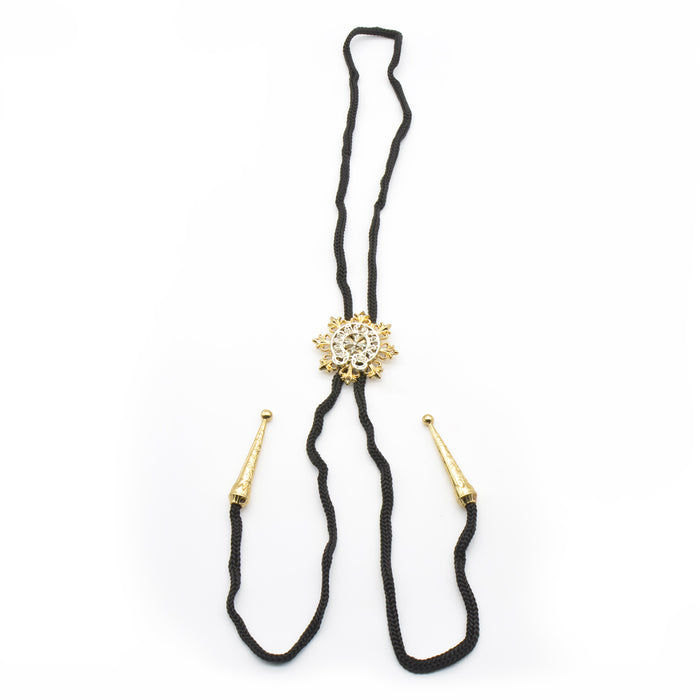 Neck Tie Bolo - Decorative (Gold & Silver)