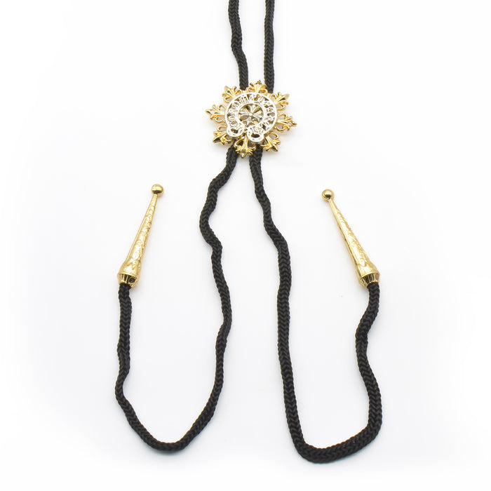 Neck Tie Bolo - Decorative (Gold & Silver)