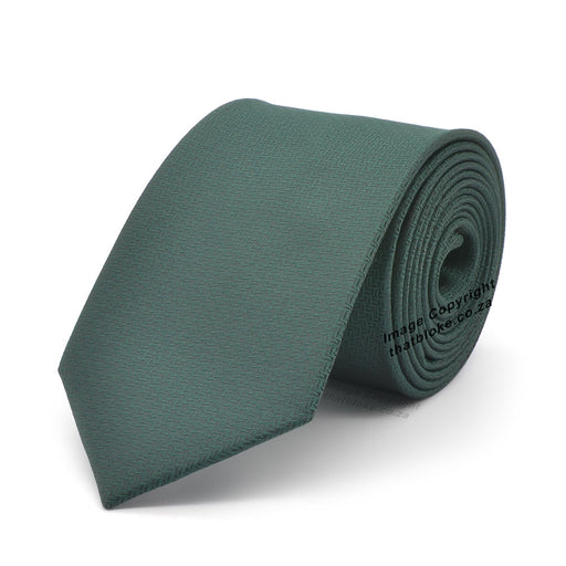 Slim Dark Green Tie Patterned Polyester