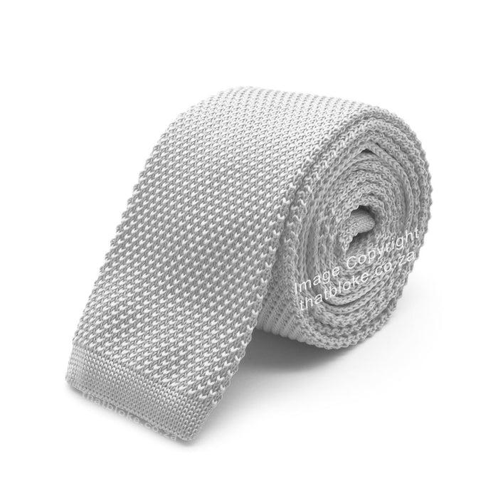 Light Grey Tie Knitted Polyester