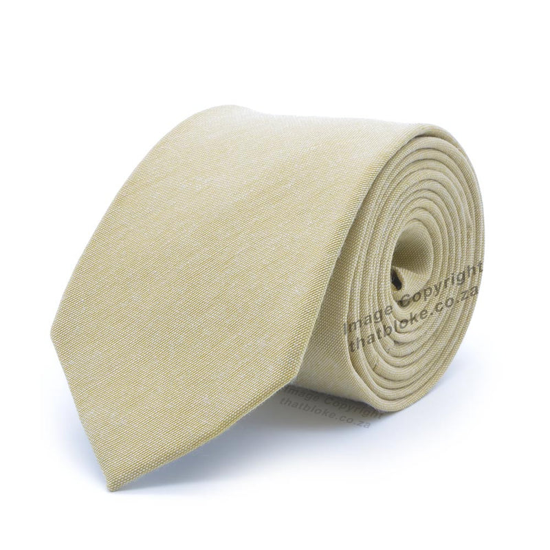 Slim Khaki Beige Tie Matt Polyester