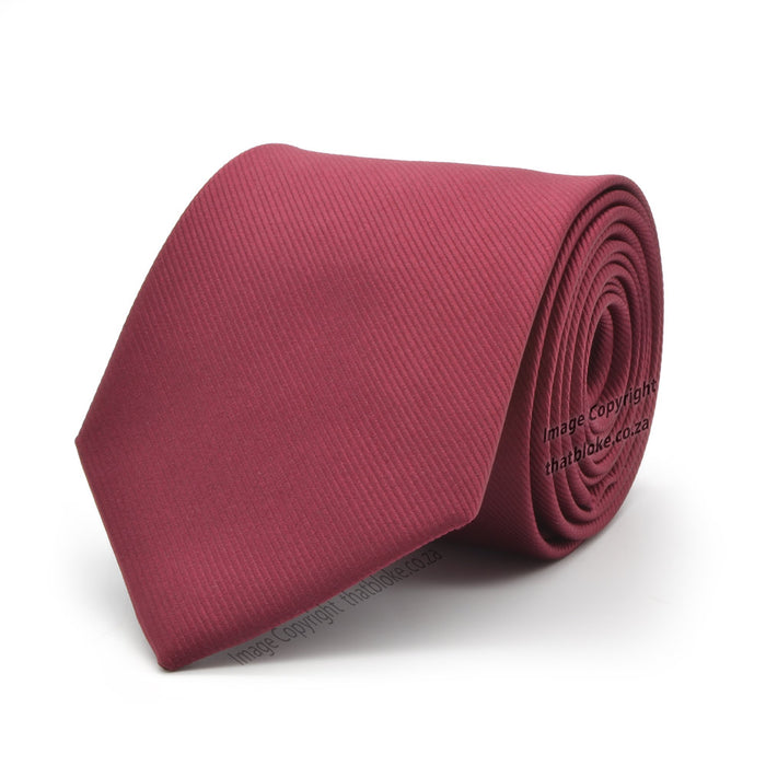 Light Maroon Neck Tie For Men Silky Stripe Pattern Polyester