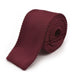 Plain Maroon Knitted Tie Polyester