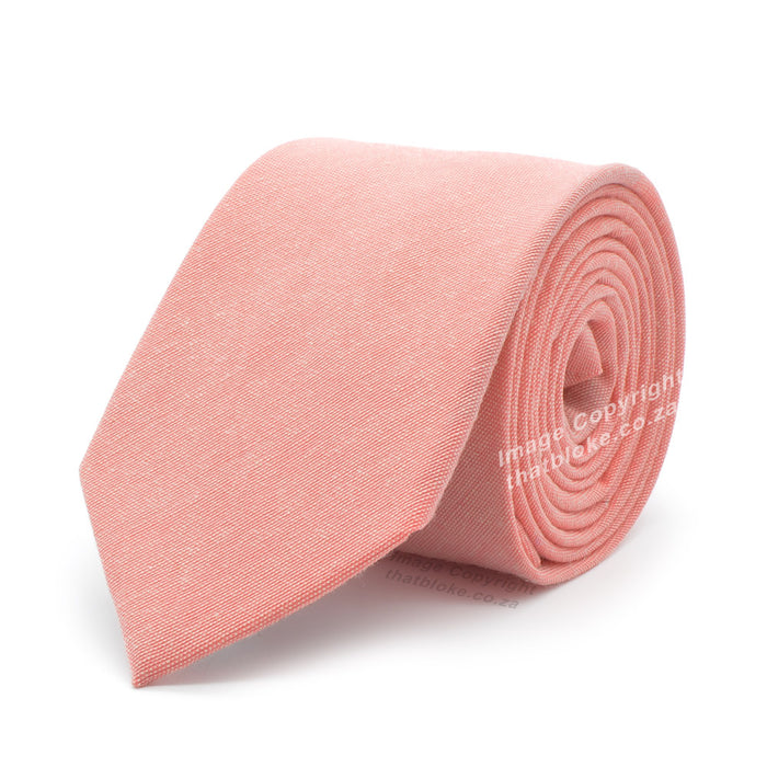 Slim Carnation Pink Tie Matt Polyester