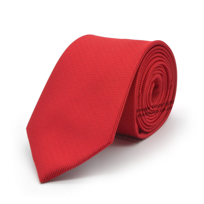 Red Tie For Men Polyester Patterned