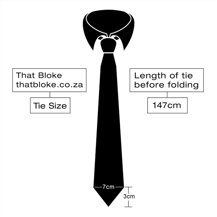 Neck Tie - Black (Patterned)