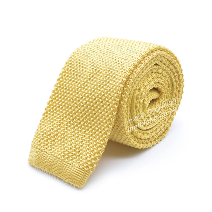Light Yellow Tie Knitted Polyester