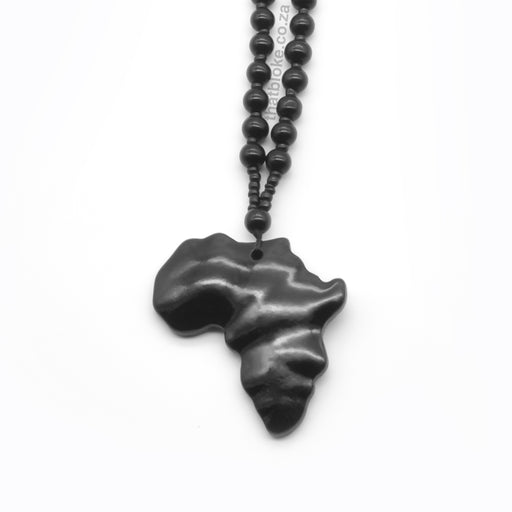 African Continent Necklace For Men Black Close Up