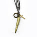 Bullet Necklace For Men Antique Bronze Close Up