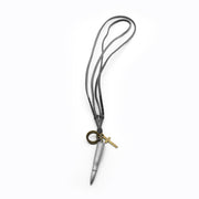 Bullet Necklace For Men Antique Silver Full View