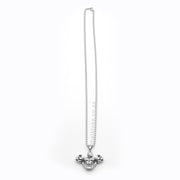 Muscle Bodybuilder Necklace Top Half Silver Stainless Steel Full View