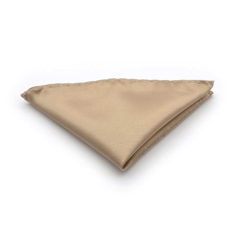 Golden Brown Beige Pocket Square Silky