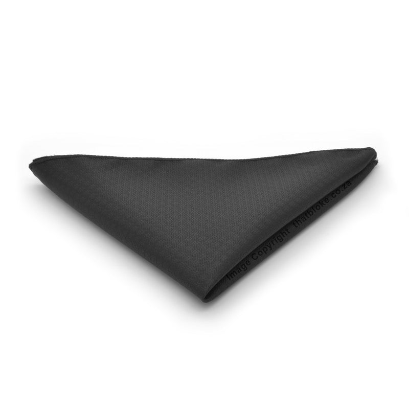 Patterned Black Pocket Square Polyester