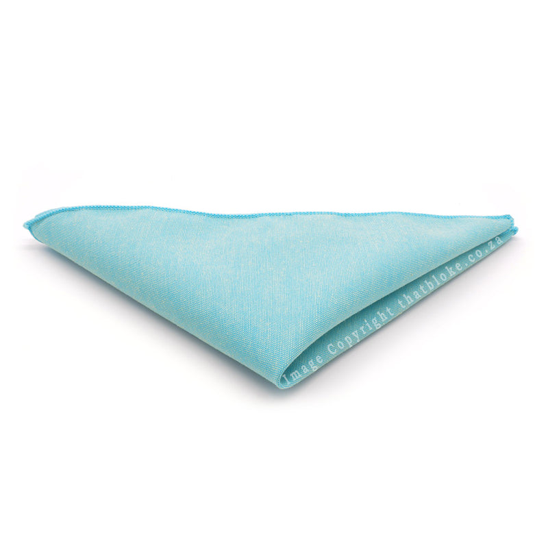 Aqua Blue Pocket Square Matt Material Suit Accessory
