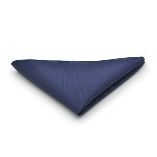 Dark Navy Blue Pocket Square Patterned Polyester