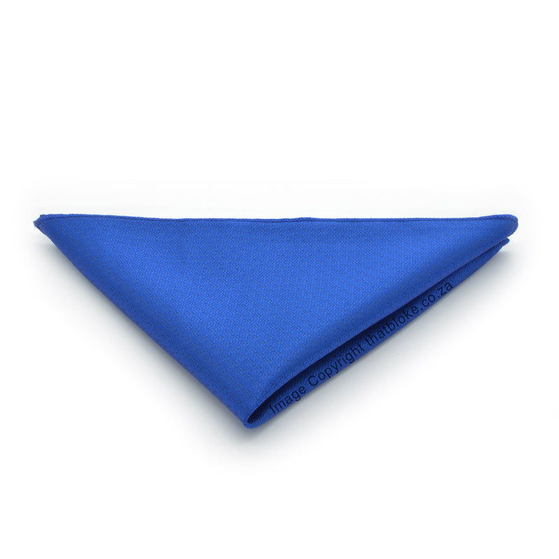 Glossy Royal Blue Pocket Square Patterned