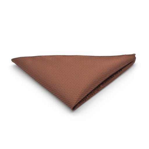 Bronze Brown Pocket Square Glossy Patterned