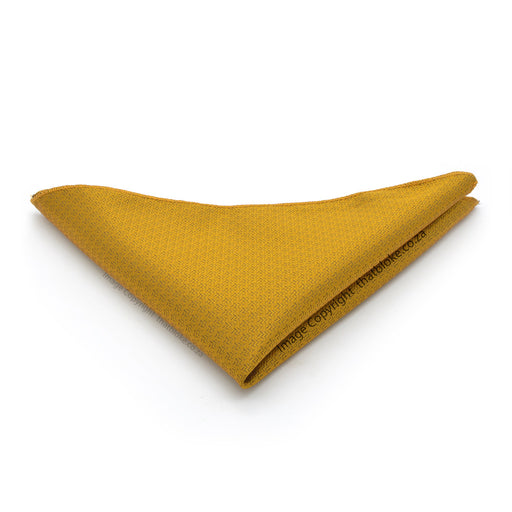 Mustard Gold Pocket Square Patterned Polyester