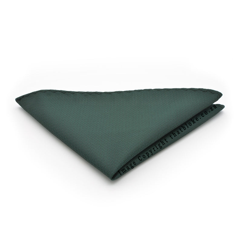 Patterned Dark Green Pocket Square