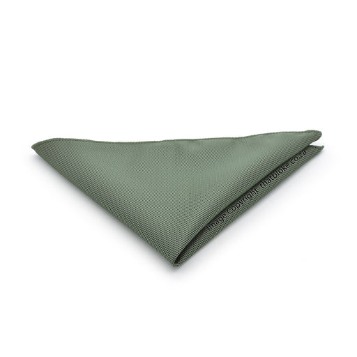 Khaki Green Pocket Square Patterned Polyester Olive