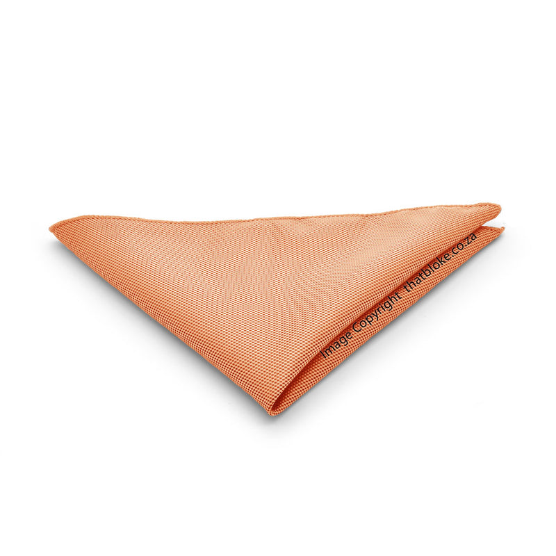 Light Orange pocket Square Patterned Polyester Melon