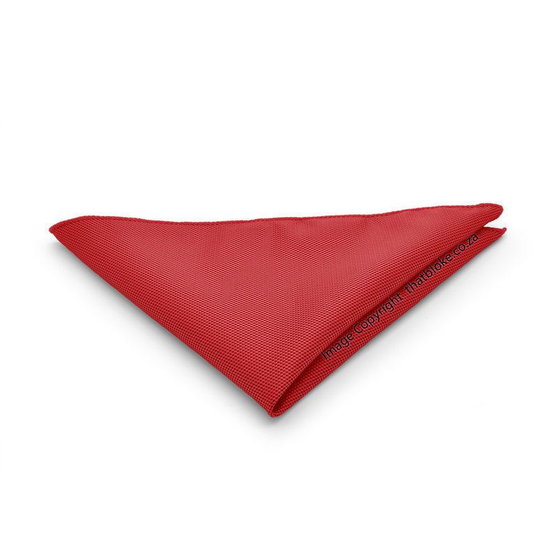 Red Pocket Square For Men Textured Patterned