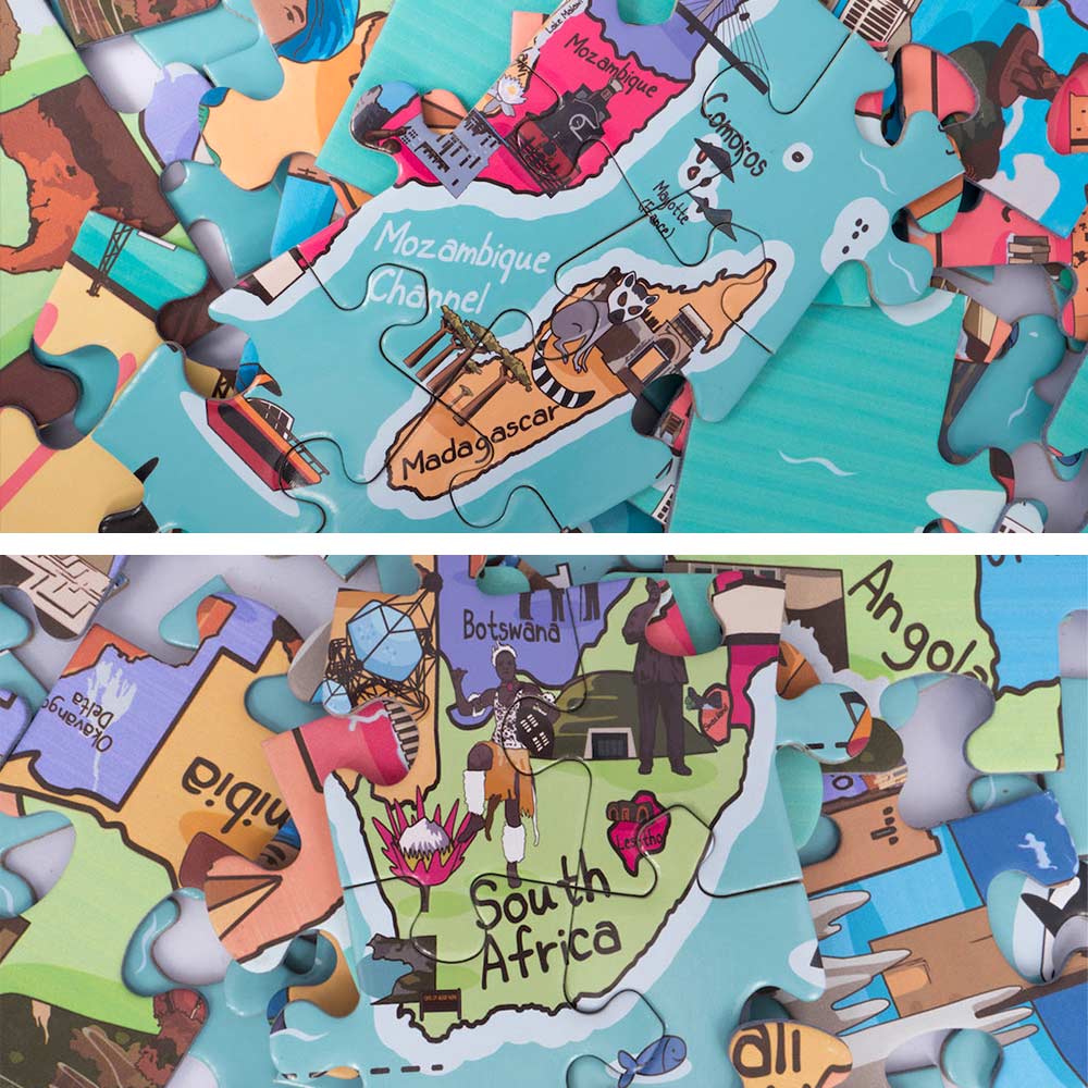 Jigsaw Puzzle - Africa Map (100 Piece Including South Africa)