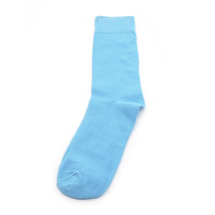 Baby Blue Socks For Men Cotton
