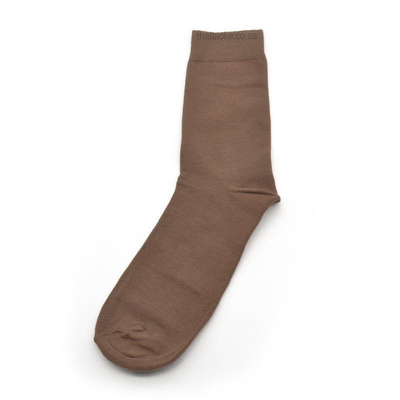 Chocolate Brown Socks For Men Cotton
