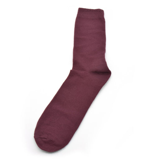 Dark Maroon Socks For Men Cotton