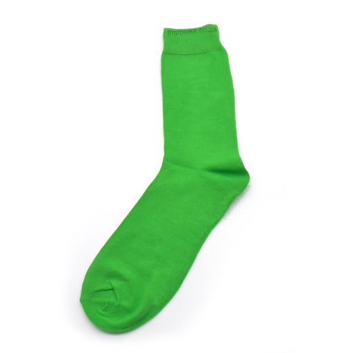 Plain Green Cotton Socks For Men