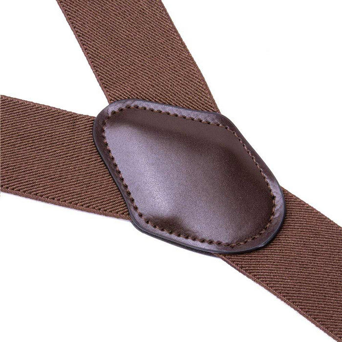 Suspenders Six Clip - Brown Chocolate Light