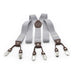 Light Cool Grey Suspenders Six Clip Elastic Polyester