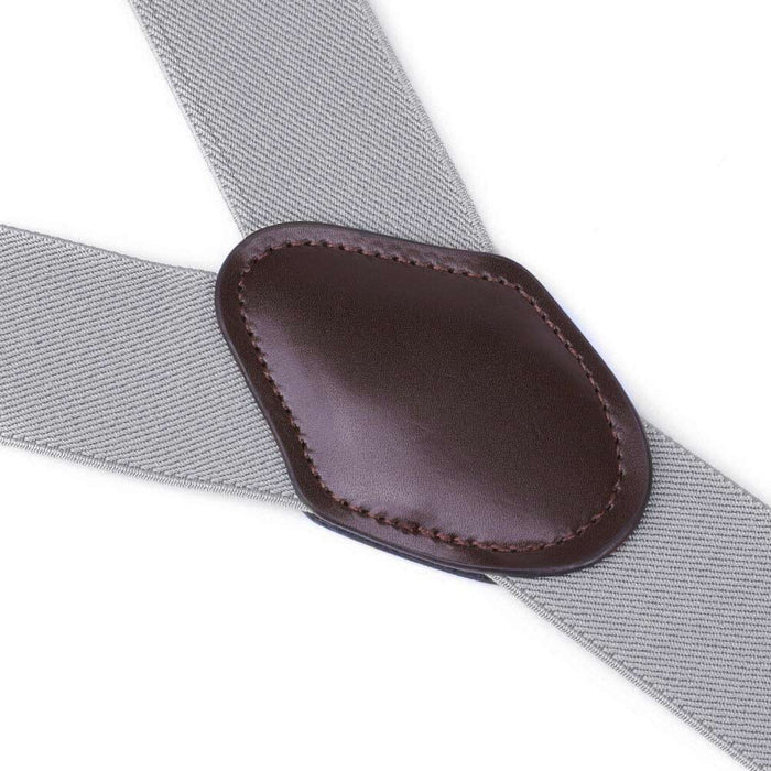 Suspenders Six Clip - Grey Cool Light & Brown