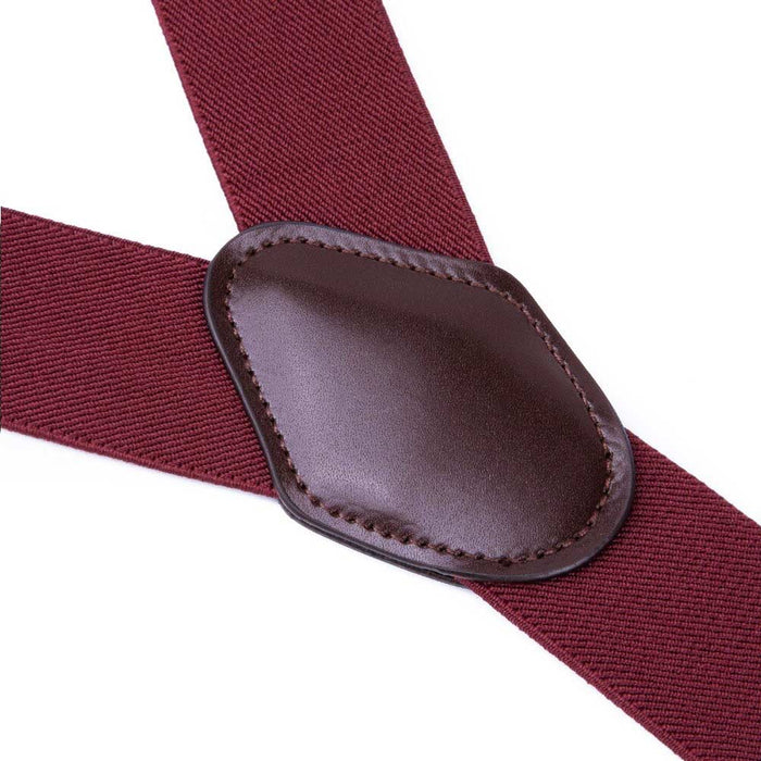 Suspenders Six Clip - Maroon