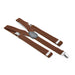 Three Clip Rich Chocolate Brown Suspenders Elastic Polyester